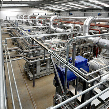 Combined heat & power and heat pumps for Glasshouse project with a Total of 9MWe & 33NWth capacity. Purpose built pipework systems such as ammonia lines, CO2 recovery, hot water, oil, gas and exhaust gases, ensuring the heat pumps and CHP plant run efficiently and recover wasted heat and CO2 to help accelerate the growth of the produce.
